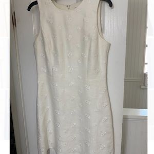 Michael Kors cream flower embroidered dress